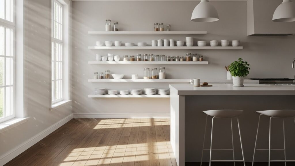 21 clever open shelf kitchen cabinets that show off style