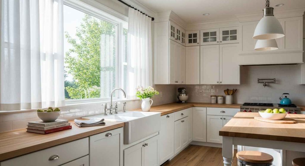 22 Sweet White Kitchen Curtain Ideas That Soften Light