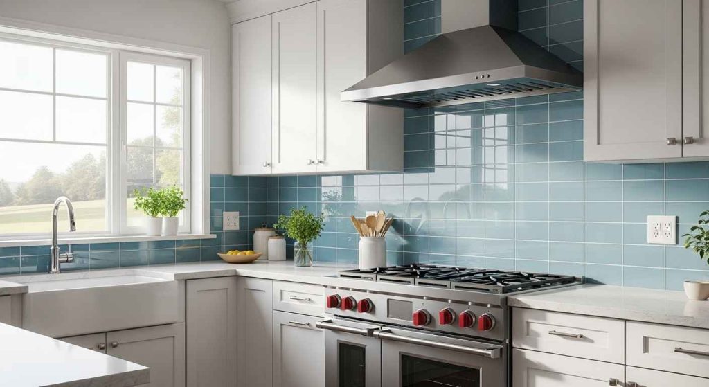 22 bold glass tile backsplash ideas that brighten your kitchen