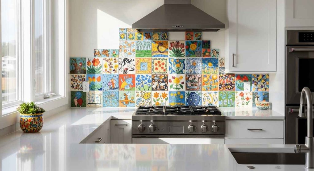 23 artistic tile backsplash ideas that feel custom