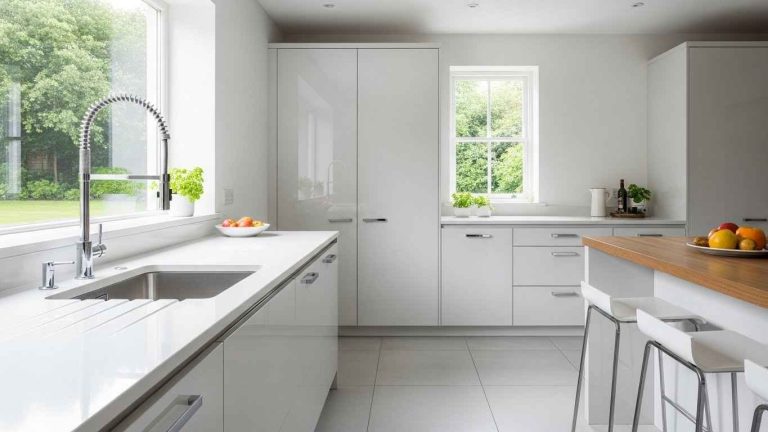 25 Sleek Glossy White Cabinet Ideas That Reflect Light