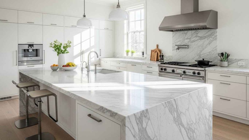 26 Luxe Kitchen Island Marble Ideas That Raise Value