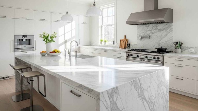 26 Luxe Kitchen Island Marble Ideas That Raise Value