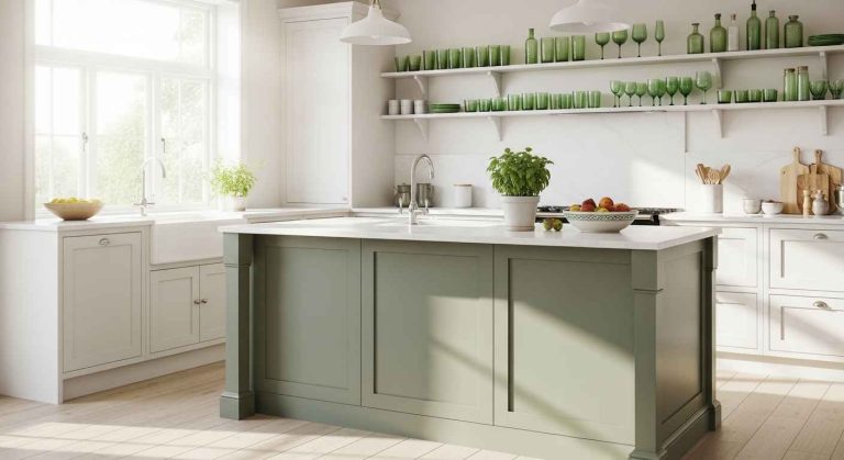 27 Pretty White Kitchen Green Mixes That Add Freshness
