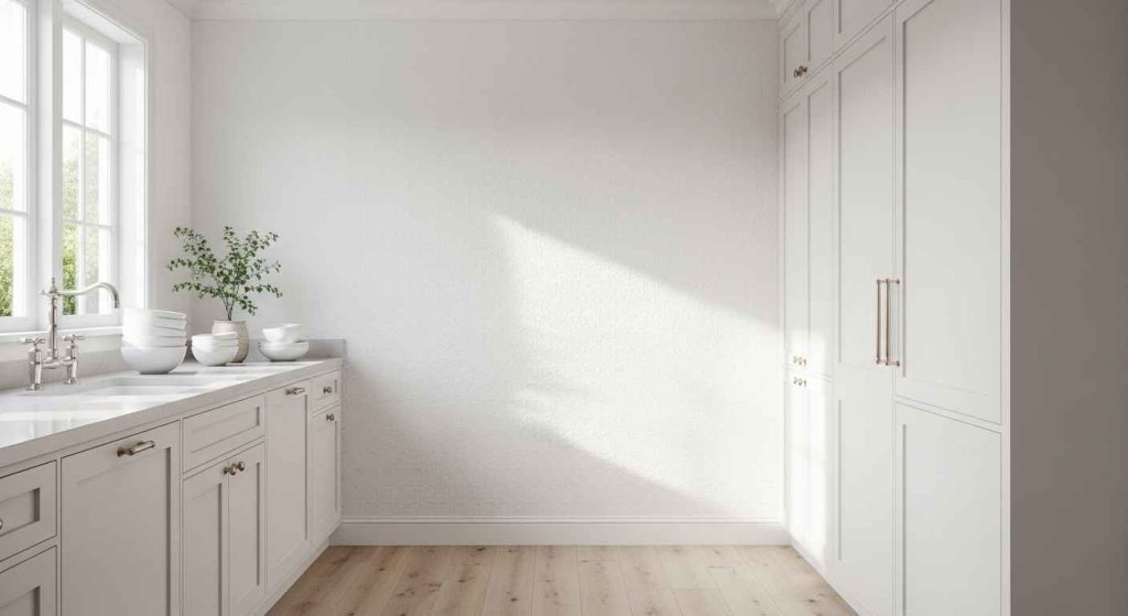 27 Pretty White Kitchen Wallpaper Ideas That Add Texture