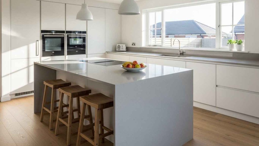 27 Sleek Kitchen Island Waterfall Ideas That Impress Guests