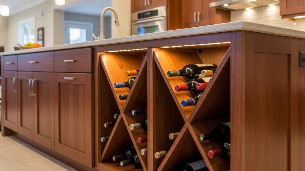A Built-In Wine Rack Column