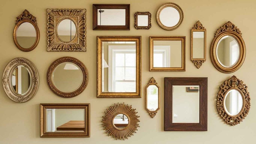 A Collection of Small Vintage Mirrors