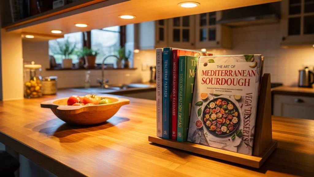 A Countertop Cookbook Rack