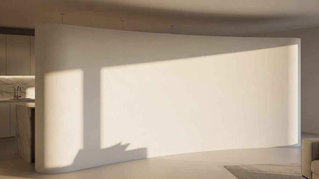 A Curved Drywall Divider