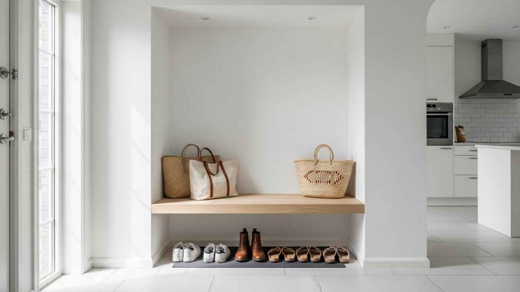 A Dedicated White Kitchen Drop Zone