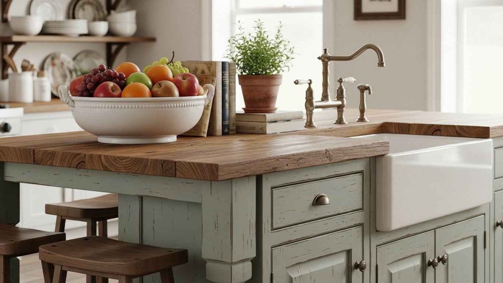 A Farmhouse Style Base Cabinet Island
