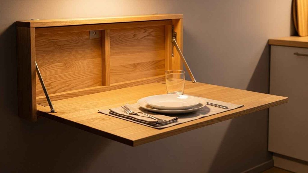 A Fold-Down Wall Table