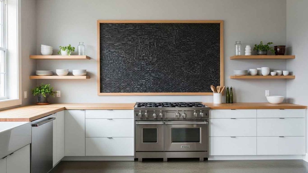 A Framed Gallery of Black Tile