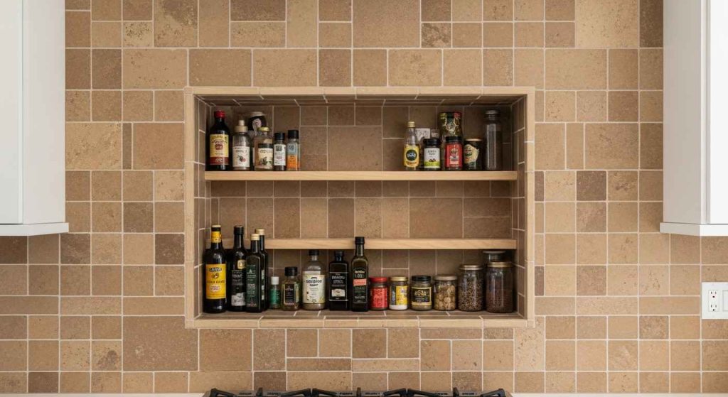 A Framed Zellige Backsplash Niche