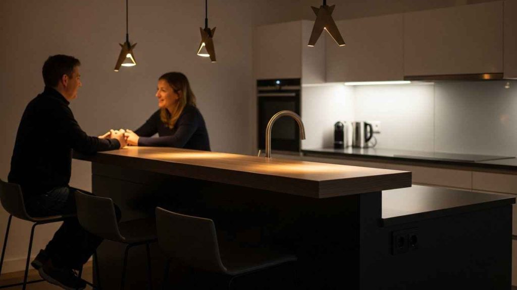 A Kitchen Island with Seating