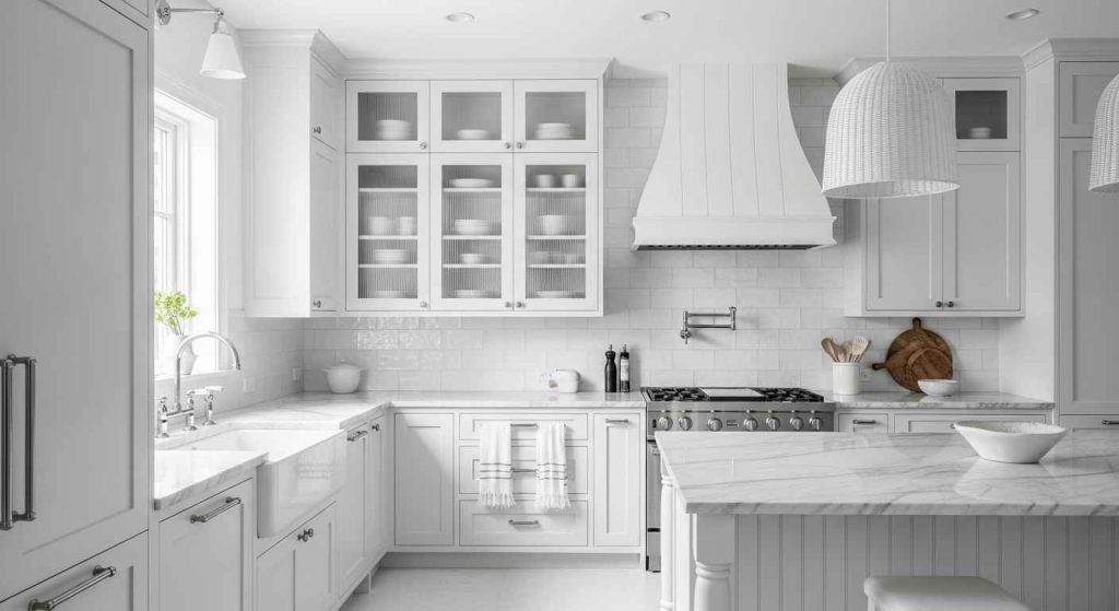 A Monochromatic White Marble Palette