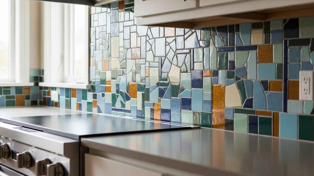 A Mural-Style Mosaic Glass Backsplash