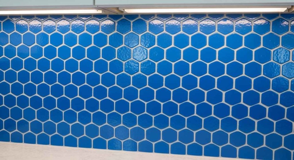 A Pop of Cobalt Penny Tiles