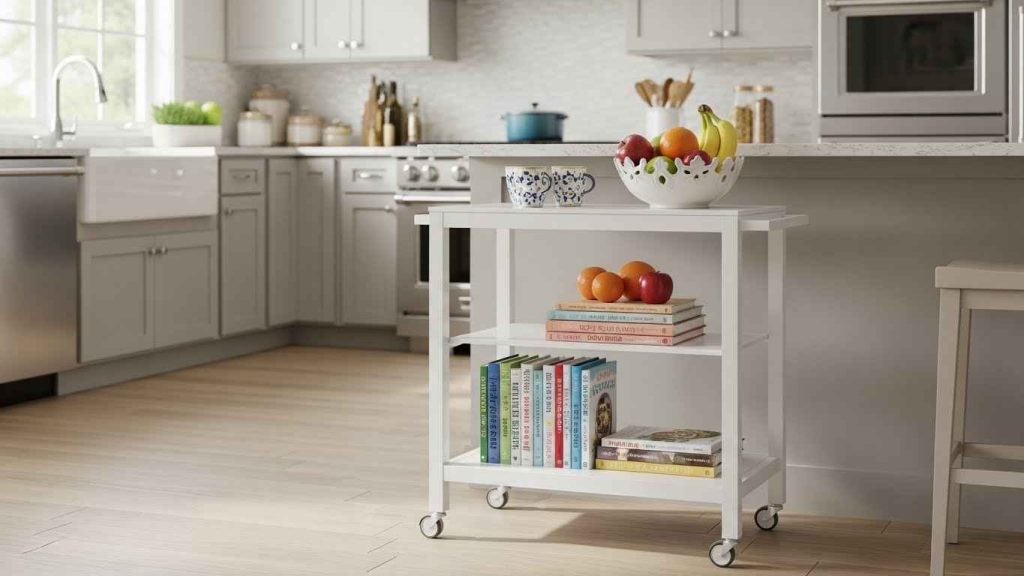 A Rolling Cart for Flexible White Storage