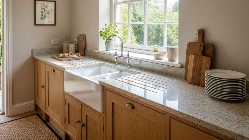 A Sink with a Integral Drainboard