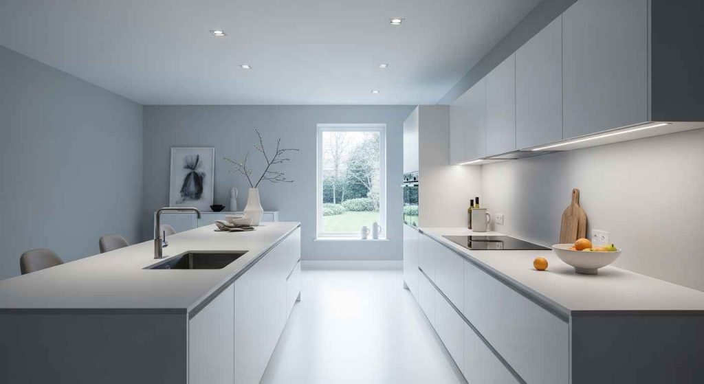 A Sleek, Handle-Free Facade