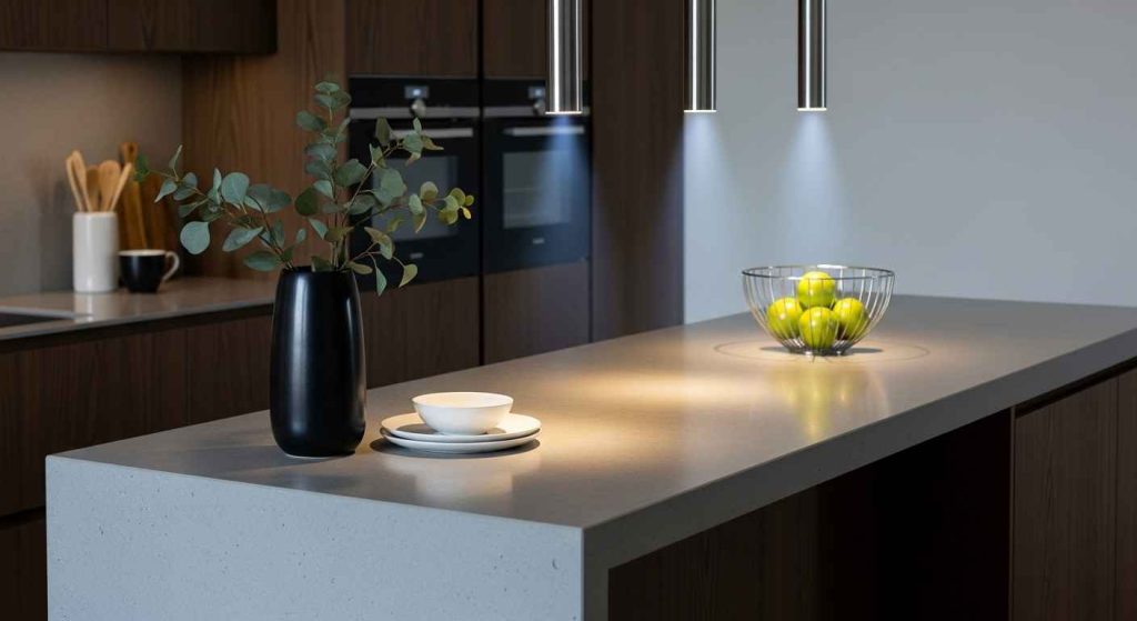A Sleek and Modern Waterfall Edge