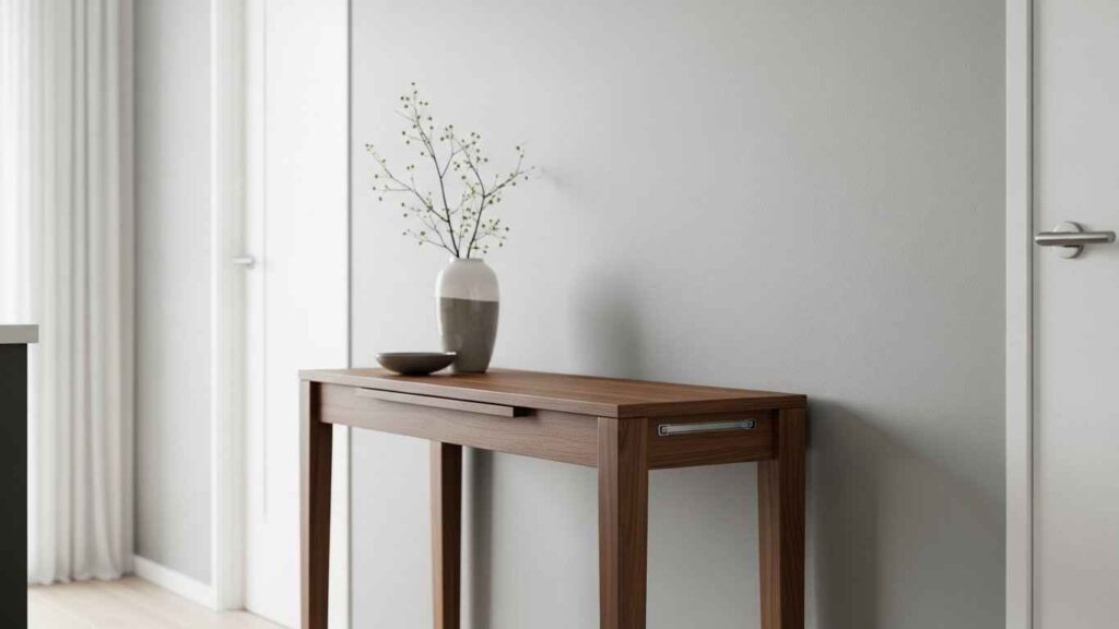 A Slim Console That Transforms for Dining