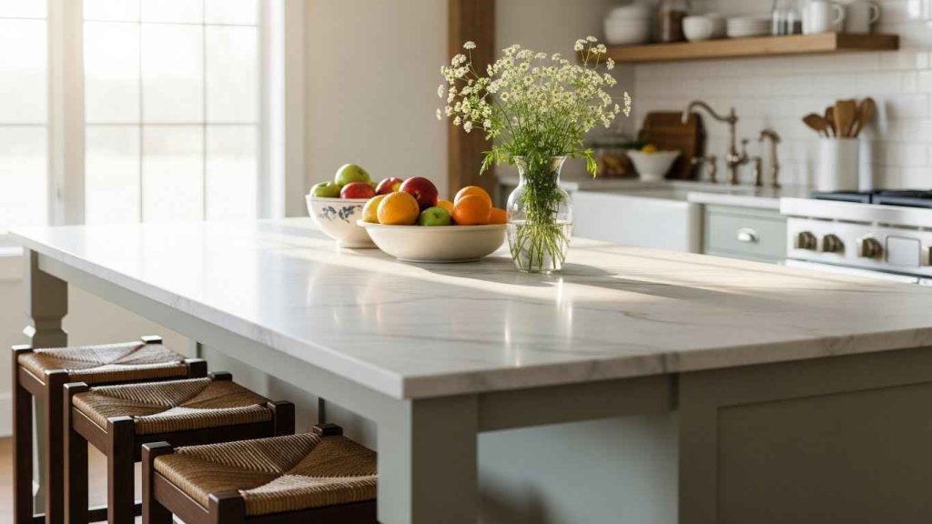 A Stone-Topped Rustic Centerpiece