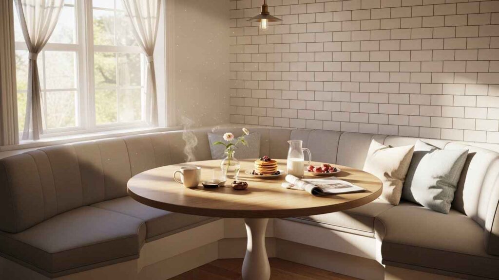 A Subway Tile Breakfast Nook