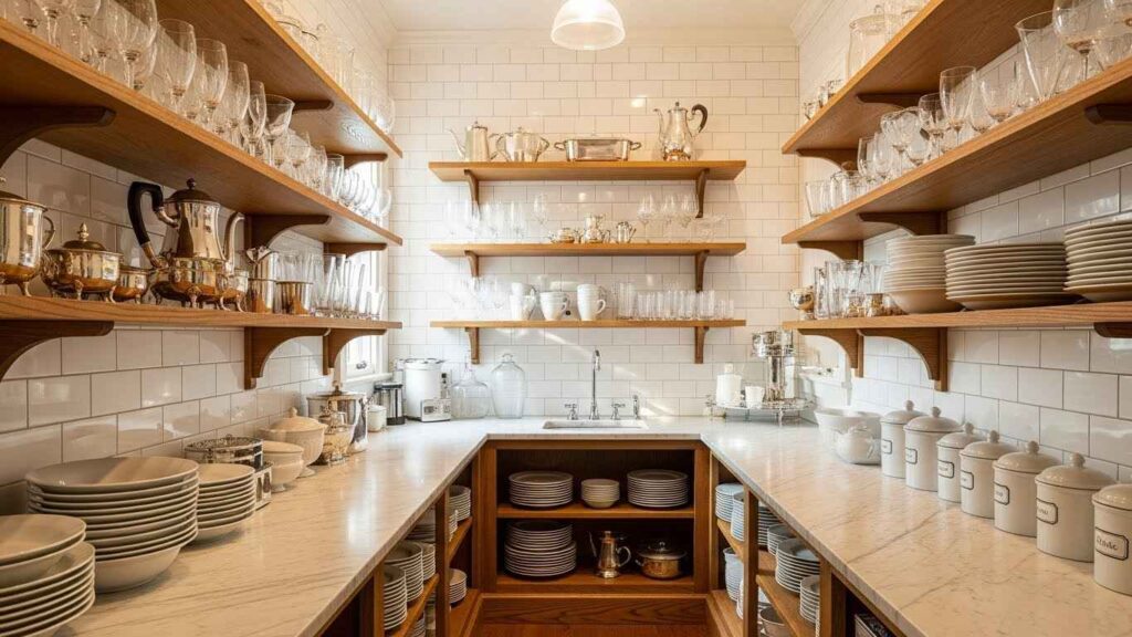 A Subway Tile Butler's Pantry