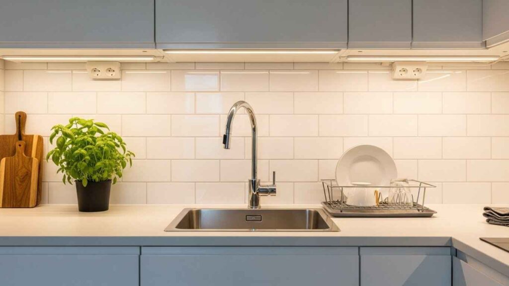 A Subway Tile Kitchen Splashback