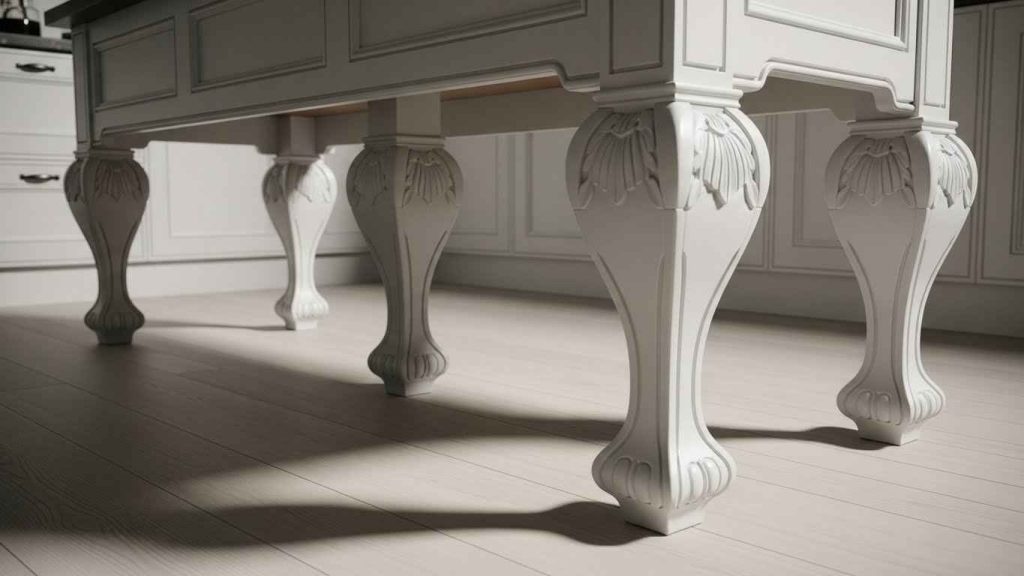 A White Island with Ornate Legs