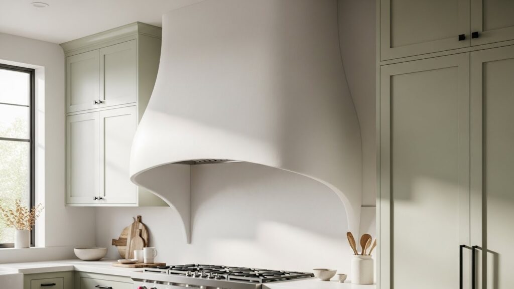 A White Plaster Range Hood