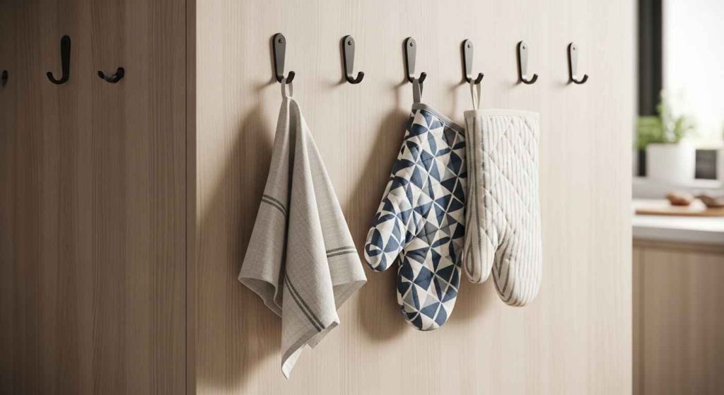 Add Hooks to the End of Cabinets