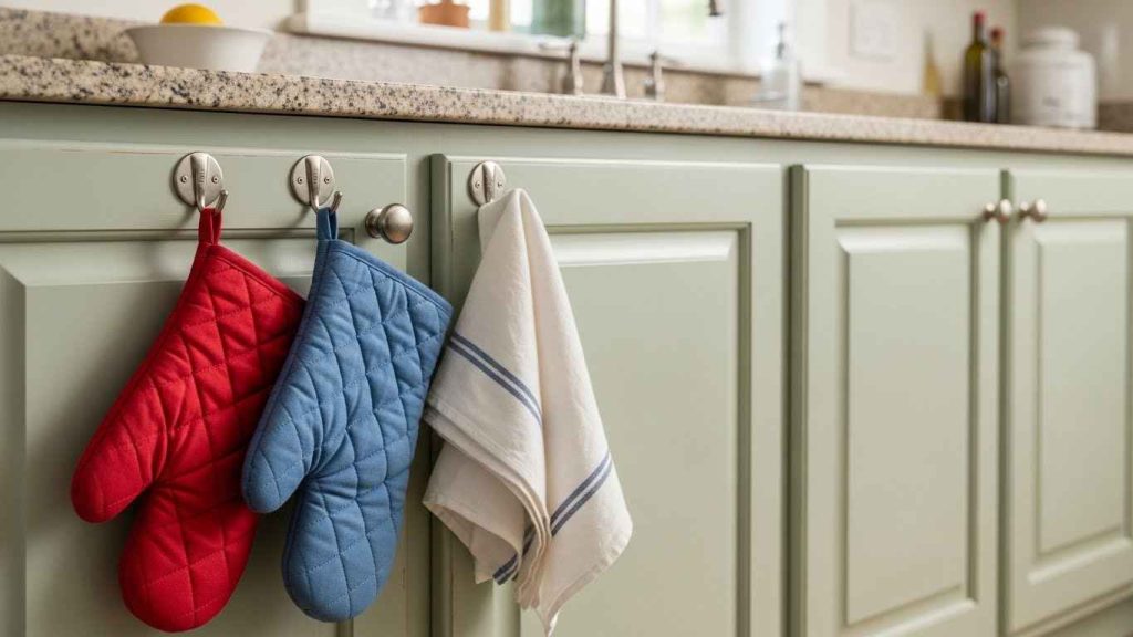 Add Hooks to the Sides of Cabinets