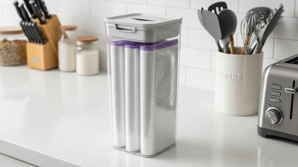 Airtight Freezer Bag Dispenser