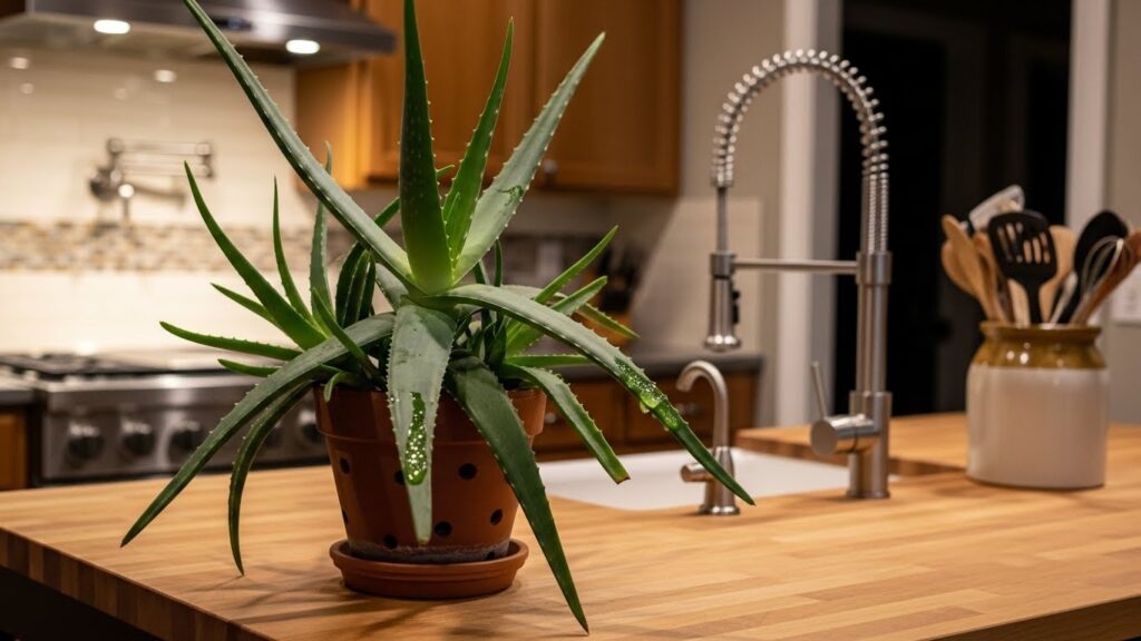 An Aloe Vera Plant for Beauty & Burns