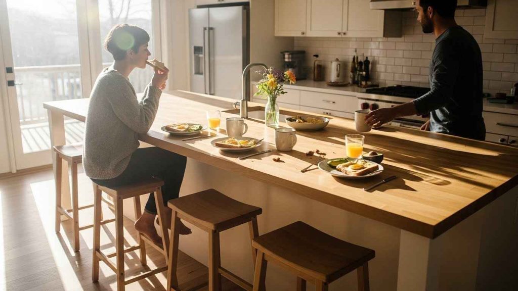 An Island with a Casual Breakfast Bar