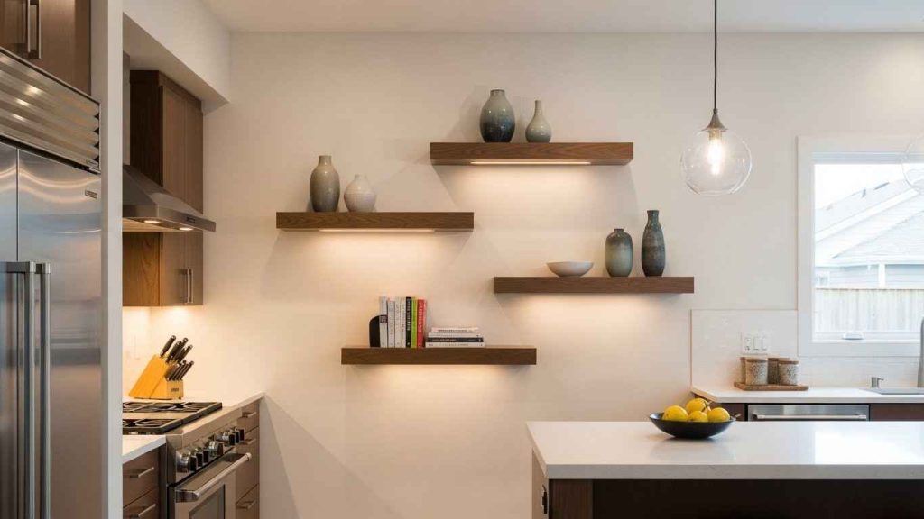 Artistic Asymmetrical Shelving