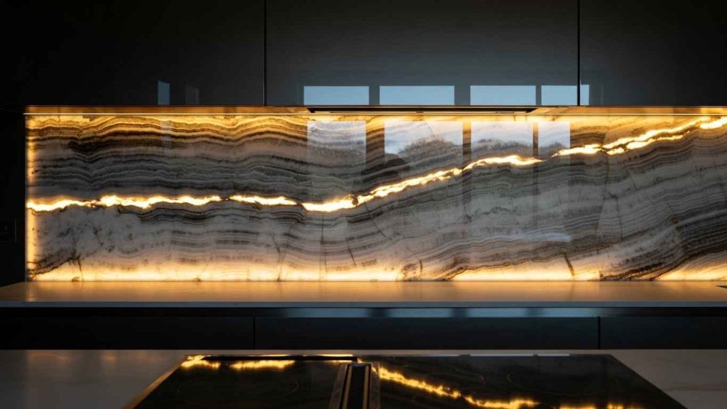 Backlit Onyx Marble Features