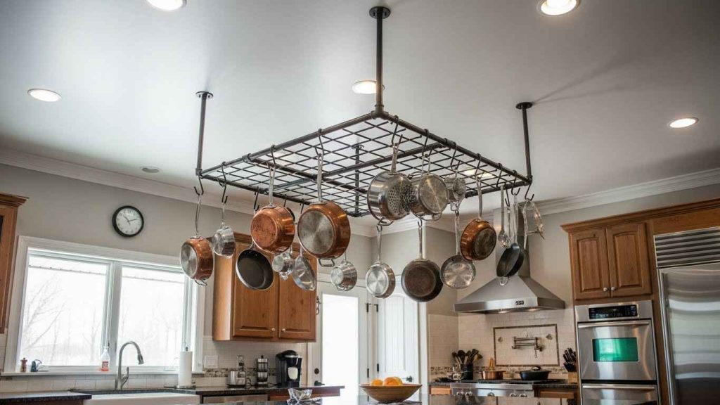 Black Iron Pipe Pot Rack