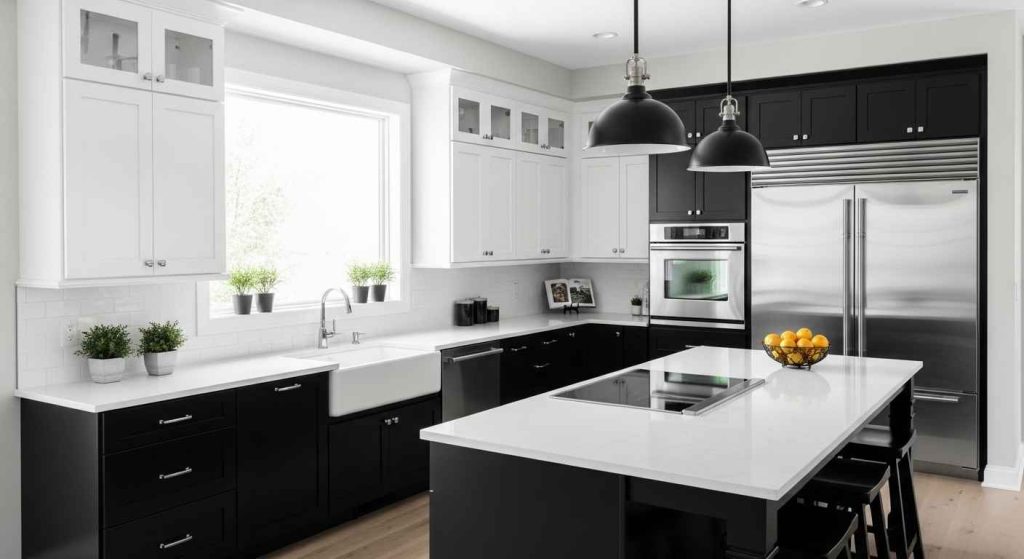 Black Lower Cabinets
