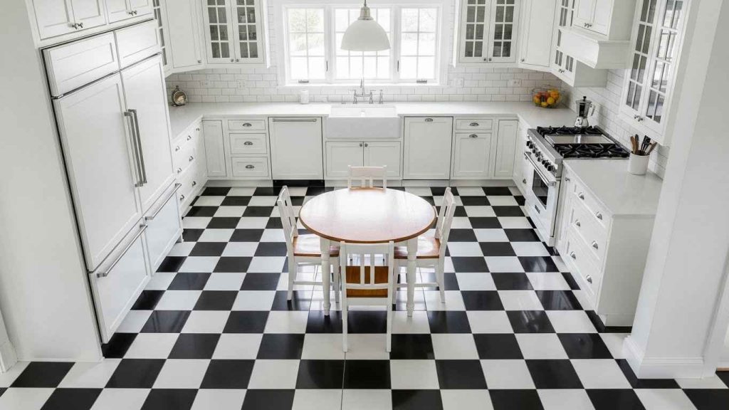 Black and White Checkered Floors