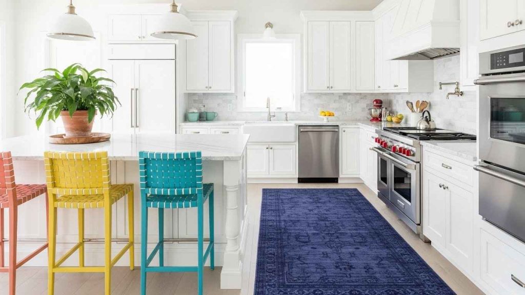 Bold Accents in a White Kitchen