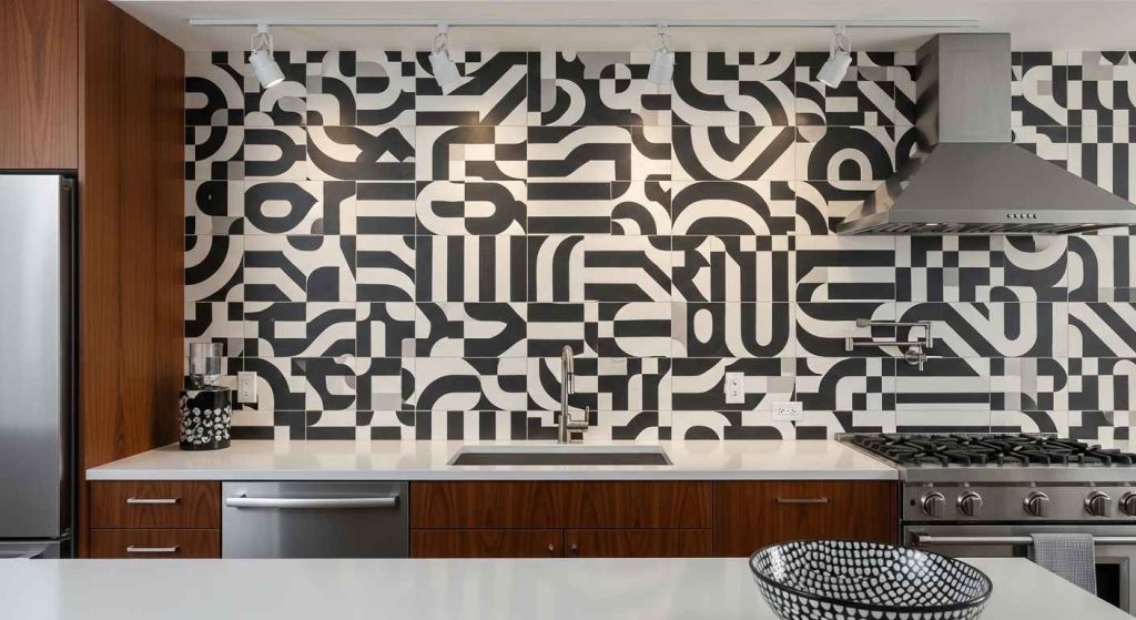 Bold and Graphic Statement Wall