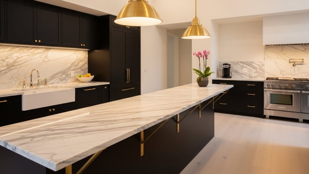 Brass and Marble Accents