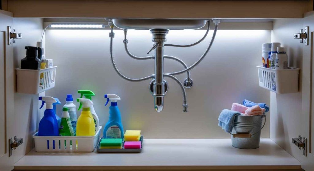 Brighten with LED Tape Under the Sink