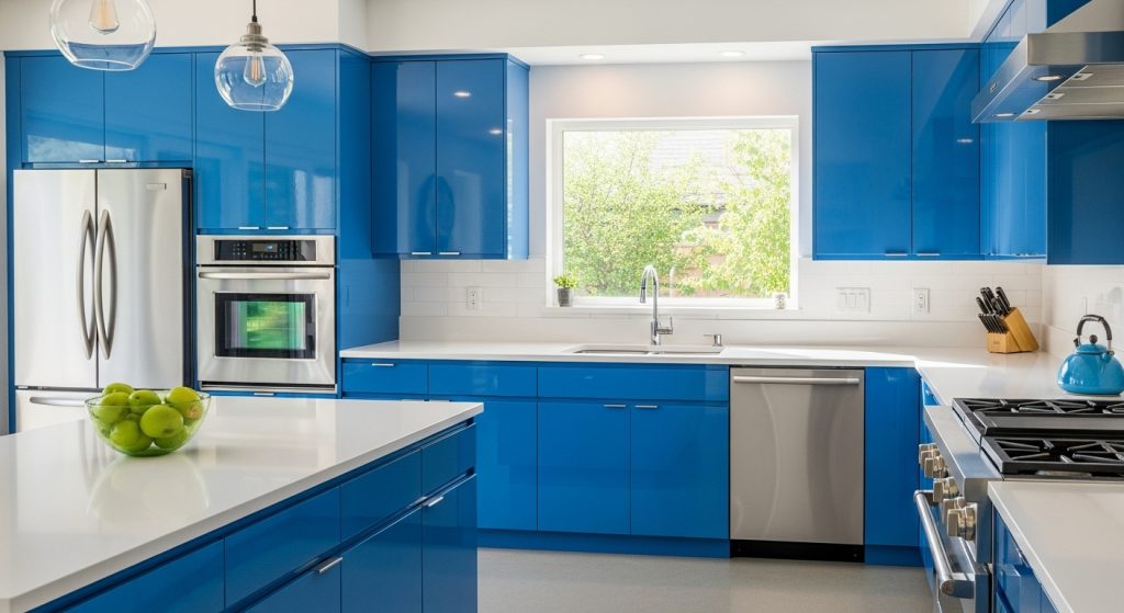 Brilliant Blue Glossy Statement