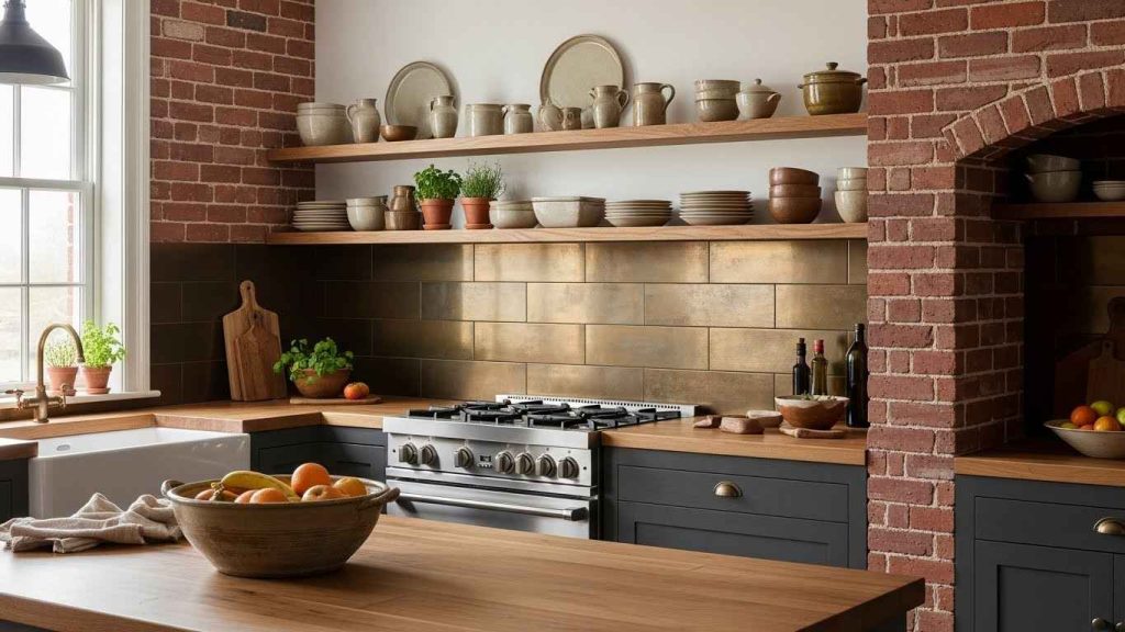 Bronze Metal Backsplash Tiles